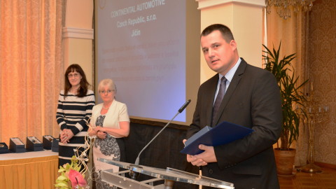 Děkovná řeč zástupce firmy Continental Automotive Czech Republic, s.r.o.