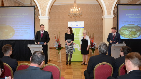 Děkovná řeč zástupce firmy Siemens, s. r.o., odštěpný závod Elektromotory Mohelnice