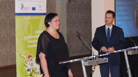 Děkovná řeč zástupkyně společnosti Siemens Electric Machines, s.r.o.