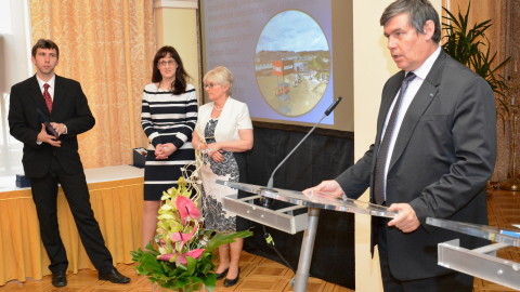 Děkovná řeč zástupce firem Doosan Bobcat Manufacturing s.r.o. a Doosan Bobcat Engineering s.r.o.